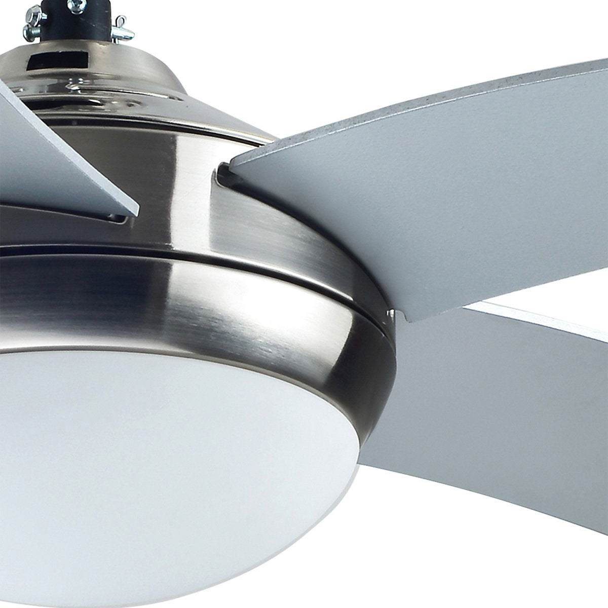 GoodHome Hanki Ventilador de Techo con Luz Reversible Plata 132 cm