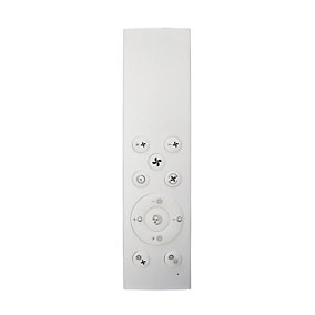 GoodHome Hewish Ventilador de techo con iluminación negro blanco 58 cm