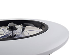 GoodHome Hewish Ventilador de techo con iluminación negro blanco 58 cm