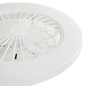 Seynave Ricardo Ventilador Techo Luz LED Blanco Ø50 cm