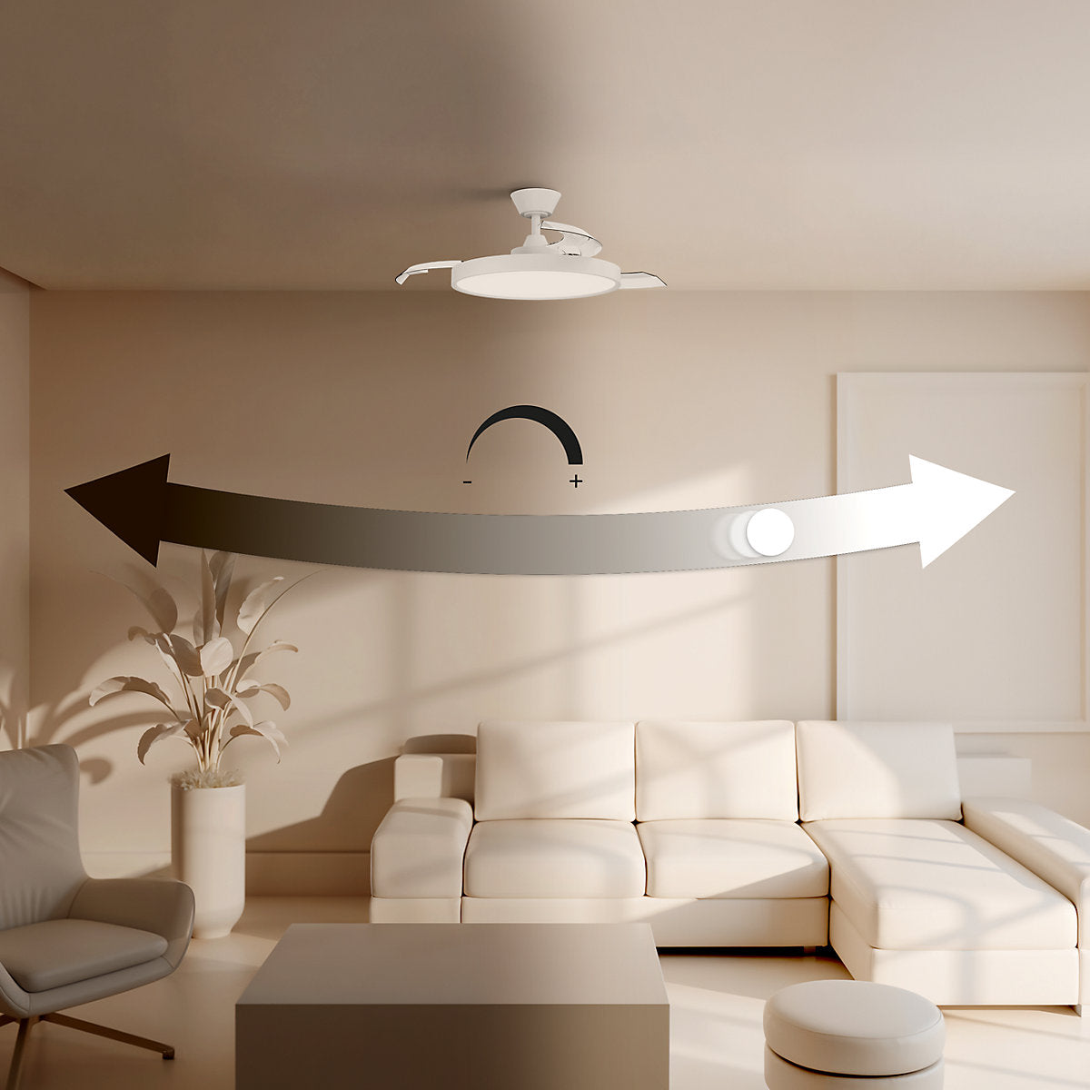 Sulion Ventilador Techo LED Ø 107 Cm con Control Remoto