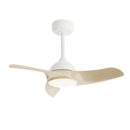 Sulion Ventilador de techo LED 76 cm Madera clara Control remoto