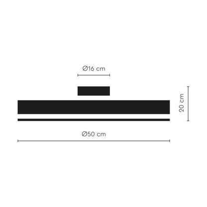 Sulion Ventilador Techo LED Ø 50 cm, Mando Incluido