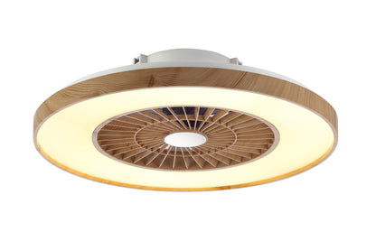 Seynave Marielo Ventilador de Techo LED 60 cm Efecto Madera