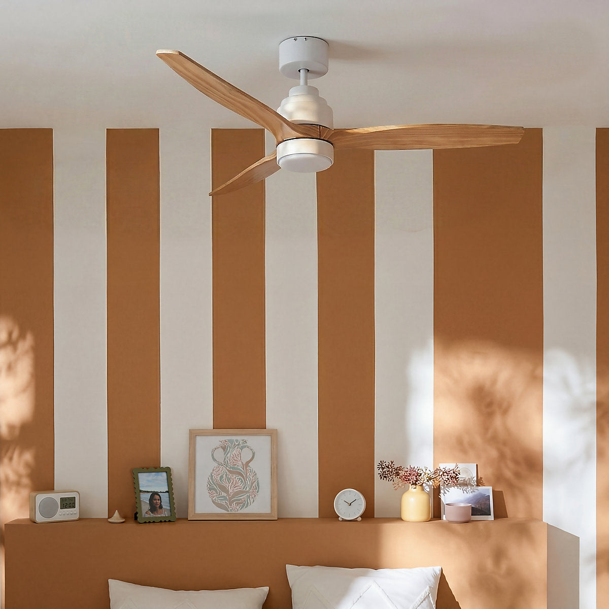Seynave Garcia Ventilador deTecho LED Madera Clara 107 cm
