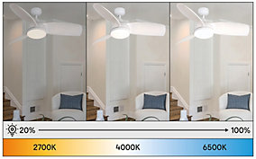 Ventilador GoodHome de Techo LED 107 cm - Mando