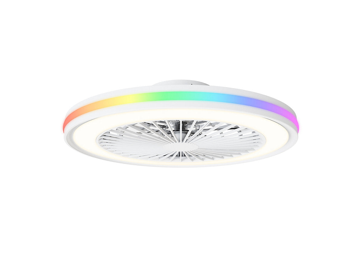 Seynave Sergio Ventilador de techo LED RGB Blanco Ø46 cm