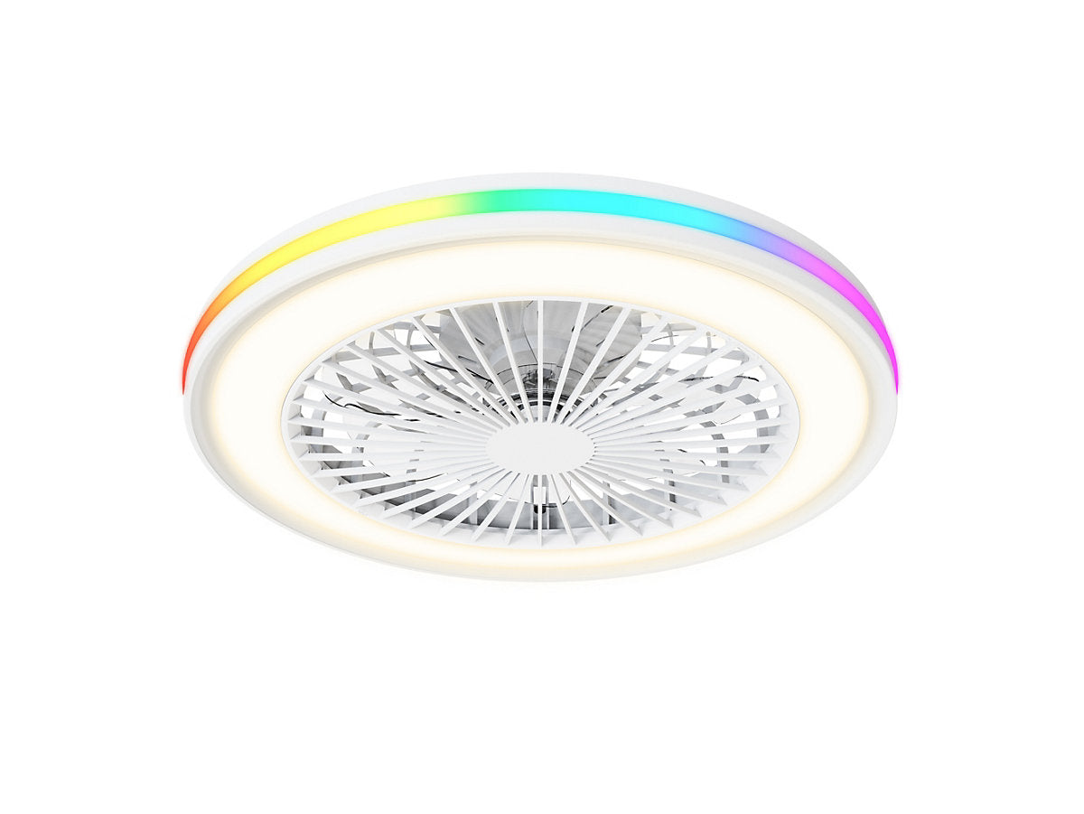 Seynave Sergio Ventilador de techo LED RGB Blanco Ø46 cm
