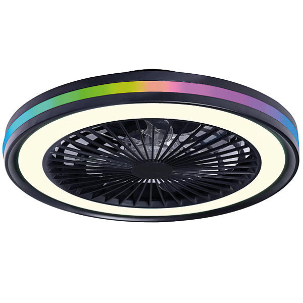 Ventilador de Techo Seynave Sergio LED RGB Negro 46 cm