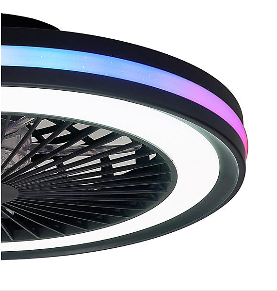 Ventilador de Techo Seynave Sergio LED RGB Negro 46 cm