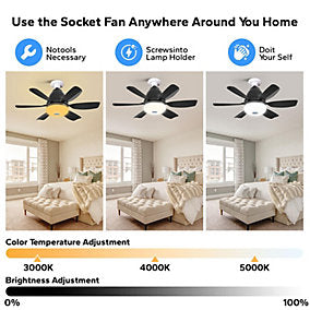 Bextsrack Ventilador de Techo con Luz, Remoto, 3000K-6500K, Brillo, Bluetooth