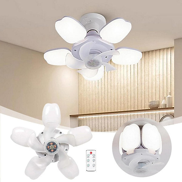 Bextsrack Ventilador Techo LED Control Remoto 30 cm 6 Velocidades