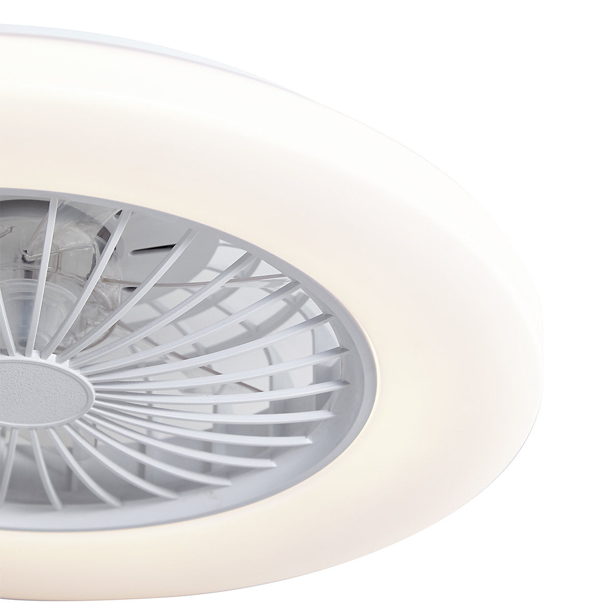 Clemo Ventilador de Techo 48 cm con LED RGB y Control