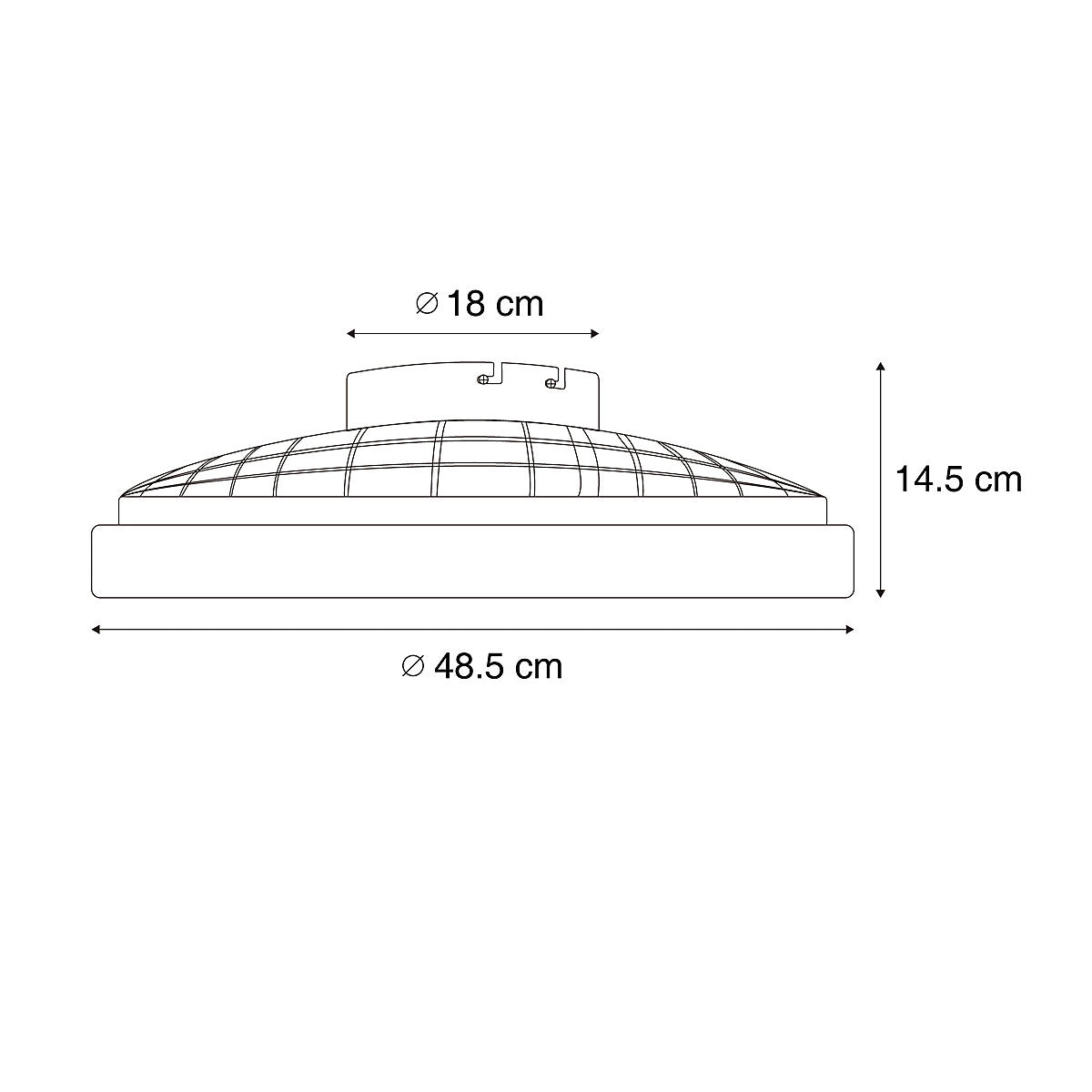 Clemo Ventilador de Techo 48 cm con LED RGB y Control