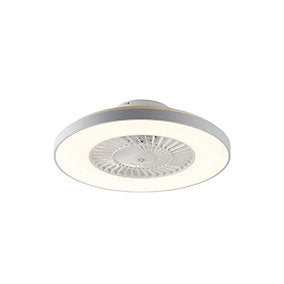 Qazqa Climo Ventilador techo estrella, intensidad variable, blanco