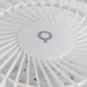 Qazqa Climo Ventilador techo estrella, intensidad variable, blanco