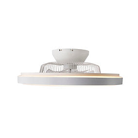 Qazqa Climo Ventilador techo estrella, intensidad variable, blanco