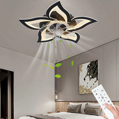 Bextsrack Ventilador de Techo LED Dimmable 69 cm Negro