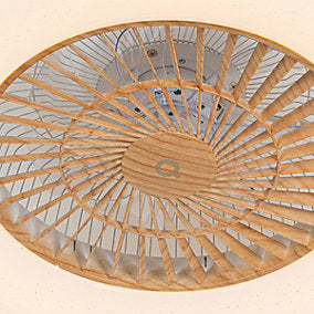 Climo Ventilador de Techo Madera 60 cm LED Dimmable con Control