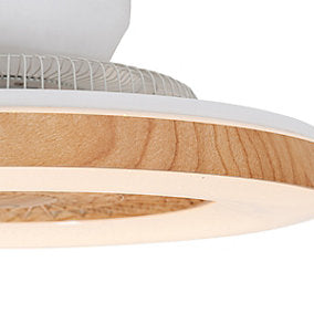 Climo Ventilador de Techo Madera 60 cm LED Dimmable con Control