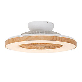 Climo Ventilador de Techo Madera 60 cm LED Dimmable con Control