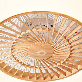 Climo Ventilador de Techo Madera 60 cm LED Dimmable con Control