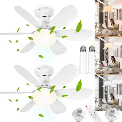 Ventilador LED de techo Bextsrack 2 piezas, 52cm, blanco