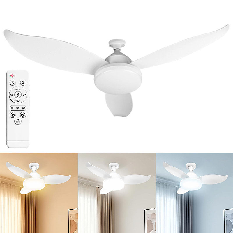 Ventilador Techo Luminoso Moderno 91,5 cm Tricolor Con Control Remoto E27