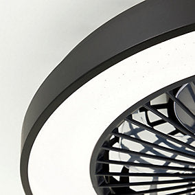 Brilliant Mazzaro Ventilador de Techo LED RGB Negro 48,5 cm
