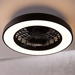 Brilliant Mazzaro Ventilador de Techo LED RGB Negro 48,5 cm