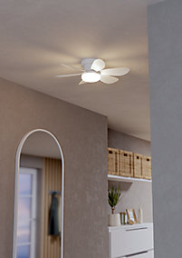 EgloClovely Ventilador de Techo LED Blanco Ø52 cm Control Remoto