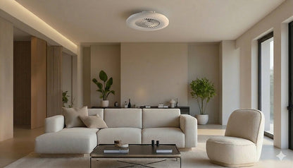 Ventilador de techo silencioso con luz LED 60 cm Seynave José
