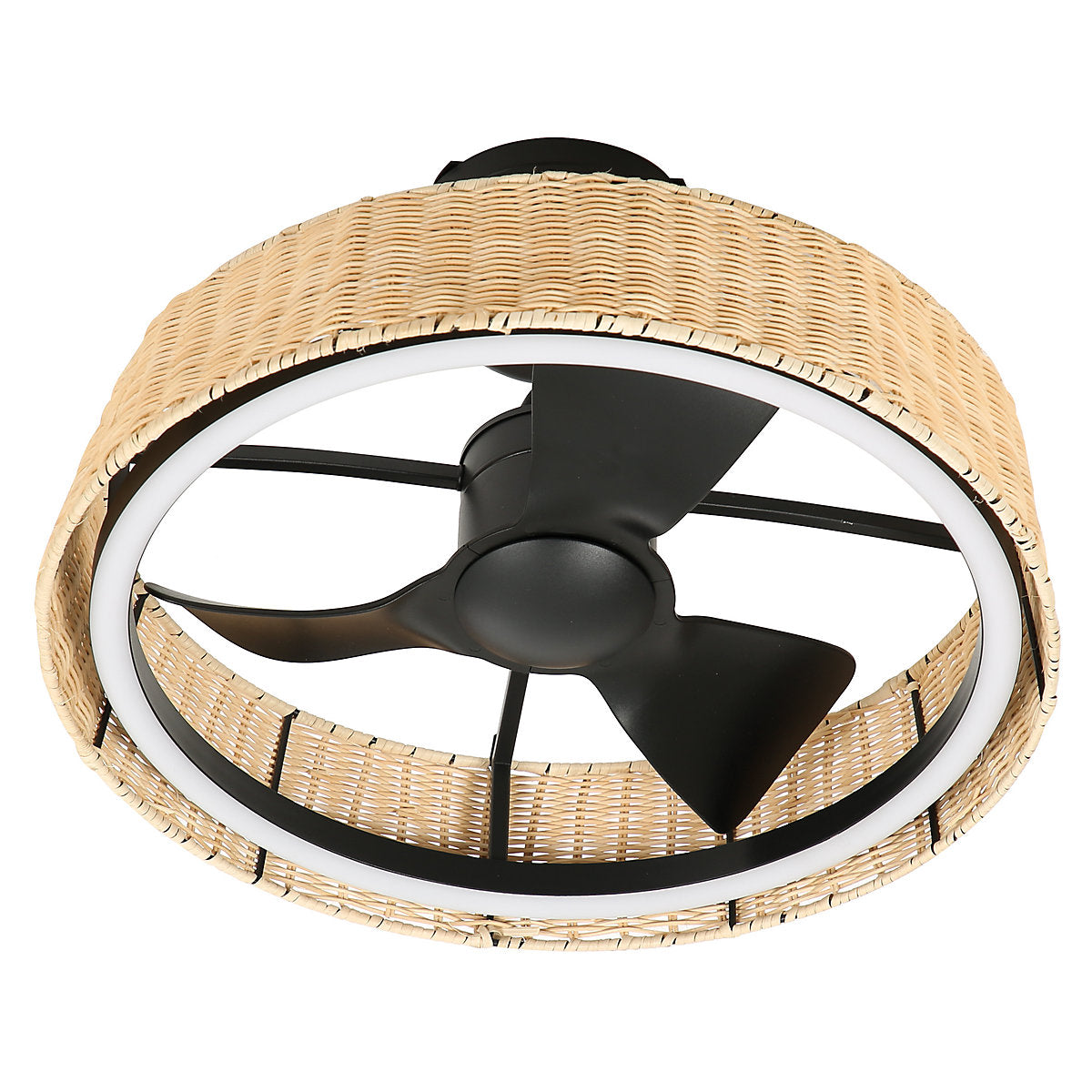 Farelek Solava Ventilador de Techo Silencioso 50 cm Madera Clara Mando