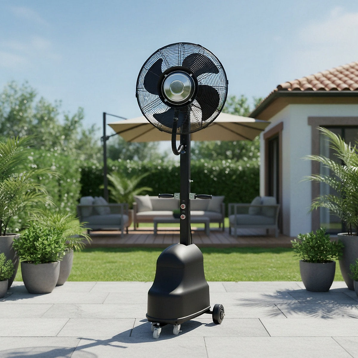 Blyss MFS5-50-2 Ventilador Exterior con Brumizador Negro 3 Velocidades