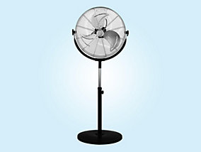 Ventilador industrial sobre pie 120W con altura regulable