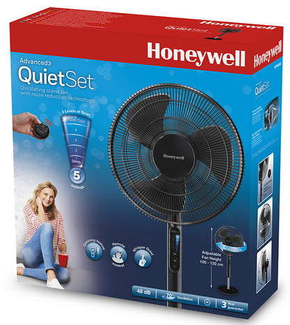Honeywell HSF600BE4 Ventilador de pie QuietSet Negro con control remoto