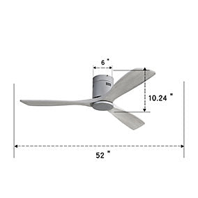 Fortuna Lai Ventilador Techo 132 cm MaderaDC Reversible