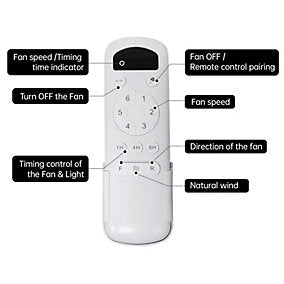Fortuna Lai Ventilador Techo 132 cm MaderaDC Reversible