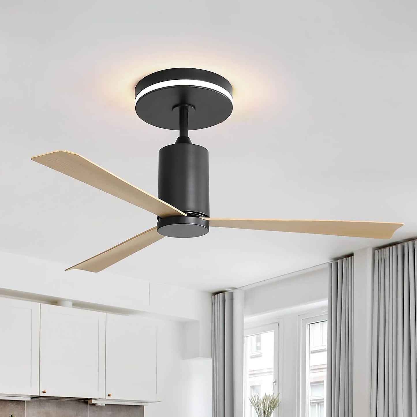 Ventilador de techo Fortuna Lai 52" 3 palas ABS motor DC 6 velocidades con mando a distancia, silencioso