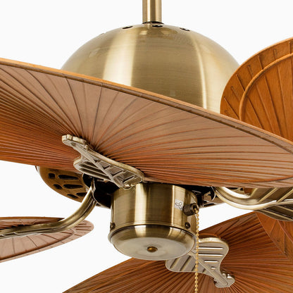Ventilador Techo Acero Ottone Satinato Pales ABS Marrón Sin Luz