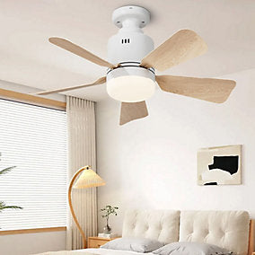 Ventilador Design 45cm Luz Ambiente 4 Niveles Remoto