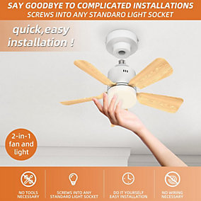 Ventilador Design 45cm Luz Ambiente 4 Niveles Remoto