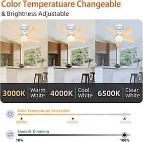 Ventilador Design 45cm Luz Ambiente 4 Niveles Remoto