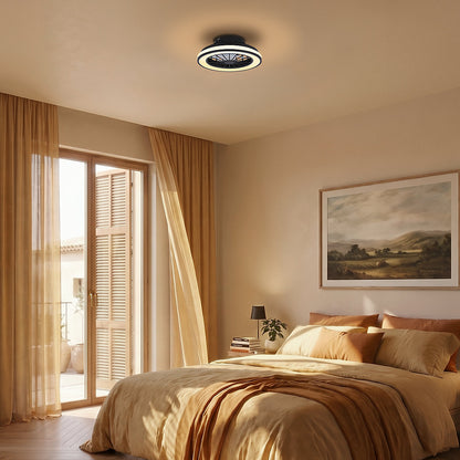 Briloner VENTURO Ventilador de Techo LED CCT Negro 24W 2600lm