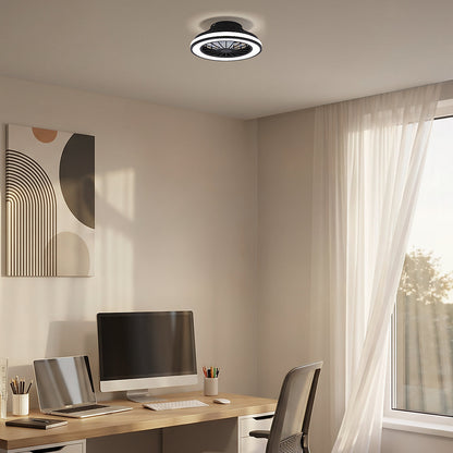 Briloner VENTURO Ventilador de Techo LED CCT Negro 24W 2600lm