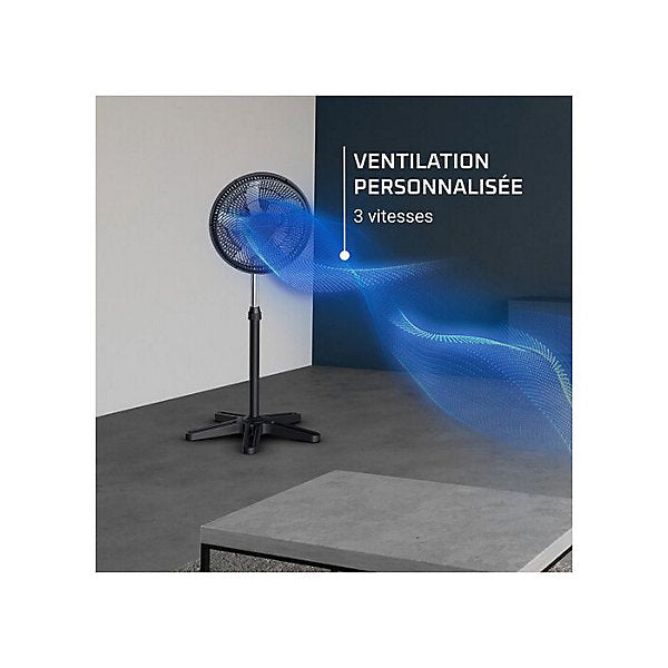 Ventilador Rowenta EcoConcu Turbo Essential VU3110F3 Negro 560 mm