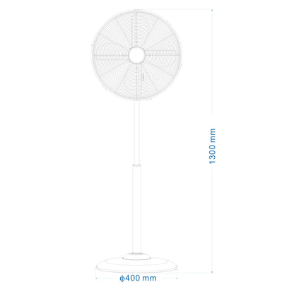 Ventilador De Pie 45W Metal Chrome TX-16GA Refrescante Y Elegante