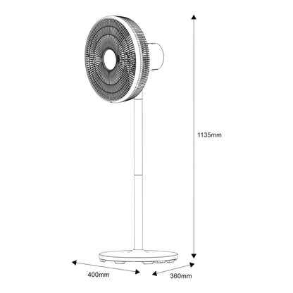 GoodHome FSD40-20BR Ventilador de Pie 40 cm Oscilante con Control Remoto