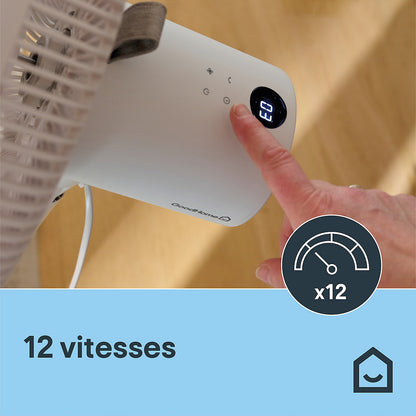 GoodHome FSD40-20BR Ventilador de Pie 40 cm Oscilante con Control Remoto