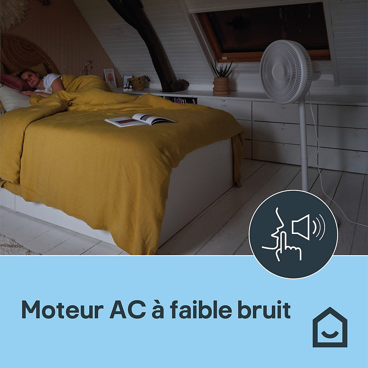 GoodHome FSD40-20BR Ventilador de Pie 40 cm Oscilante con Control Remoto